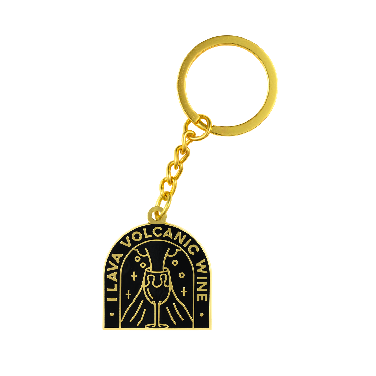I Lava Volcanic Wine Enamel Keychain