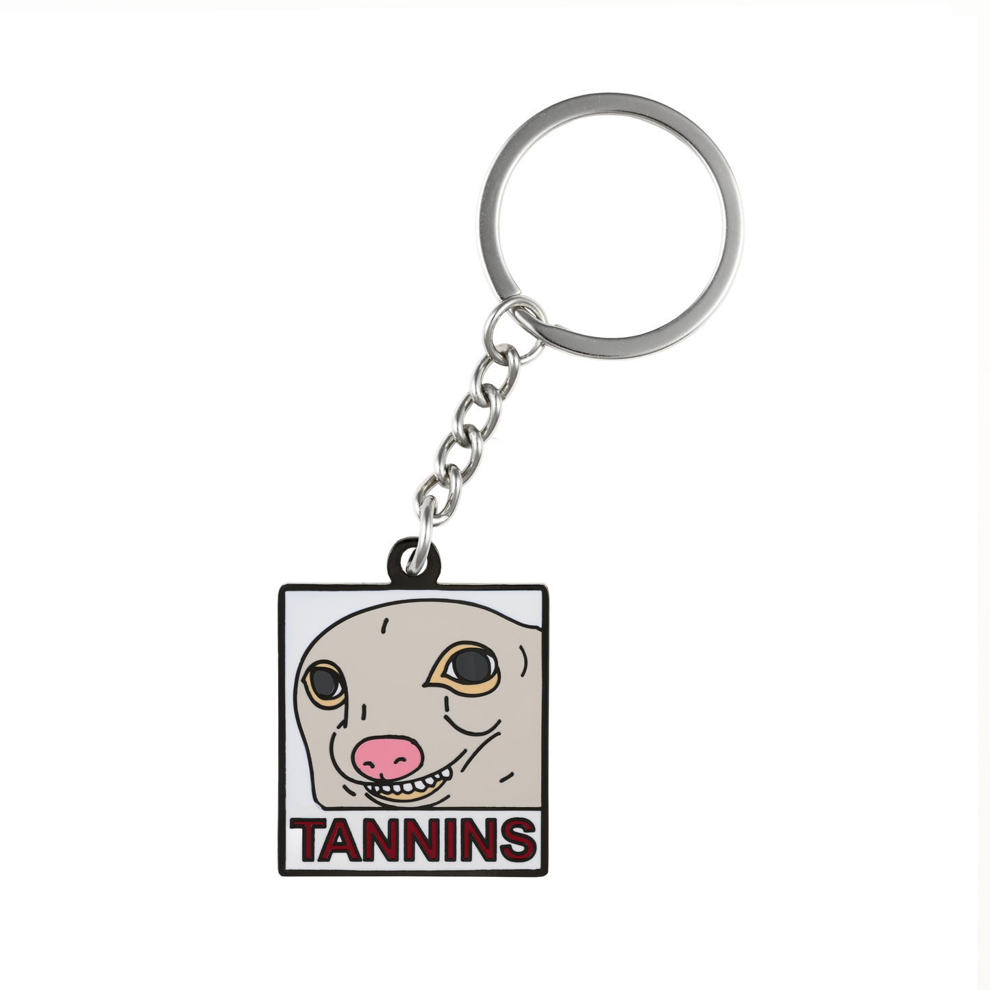 Tannins Dog Enamel Keychain