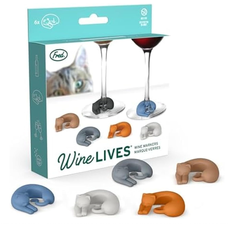 Cat Wine Glass Charms - Drink Markers