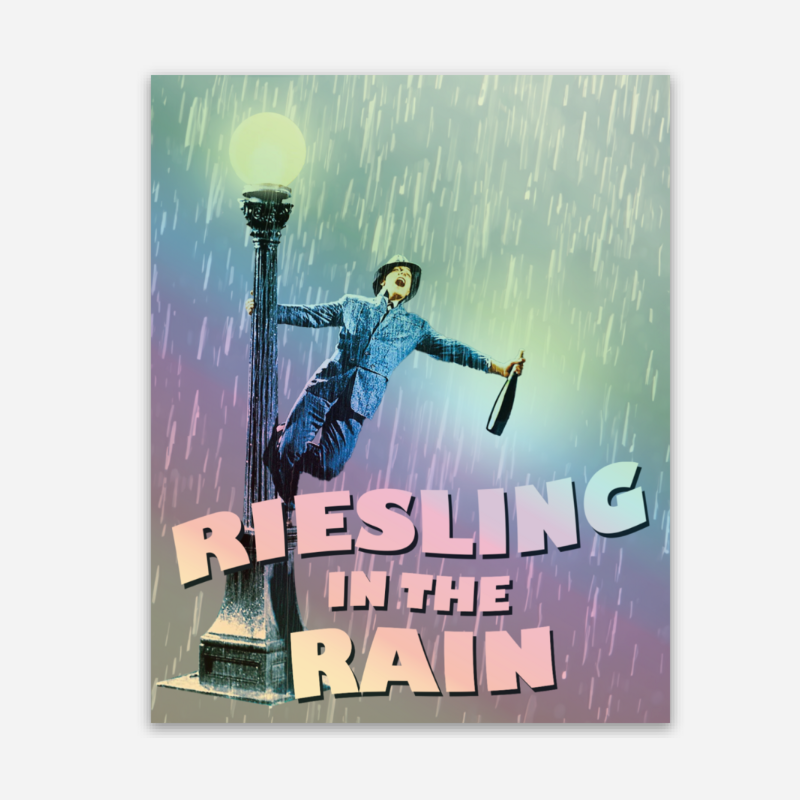 Riesling in the Rain Sticker