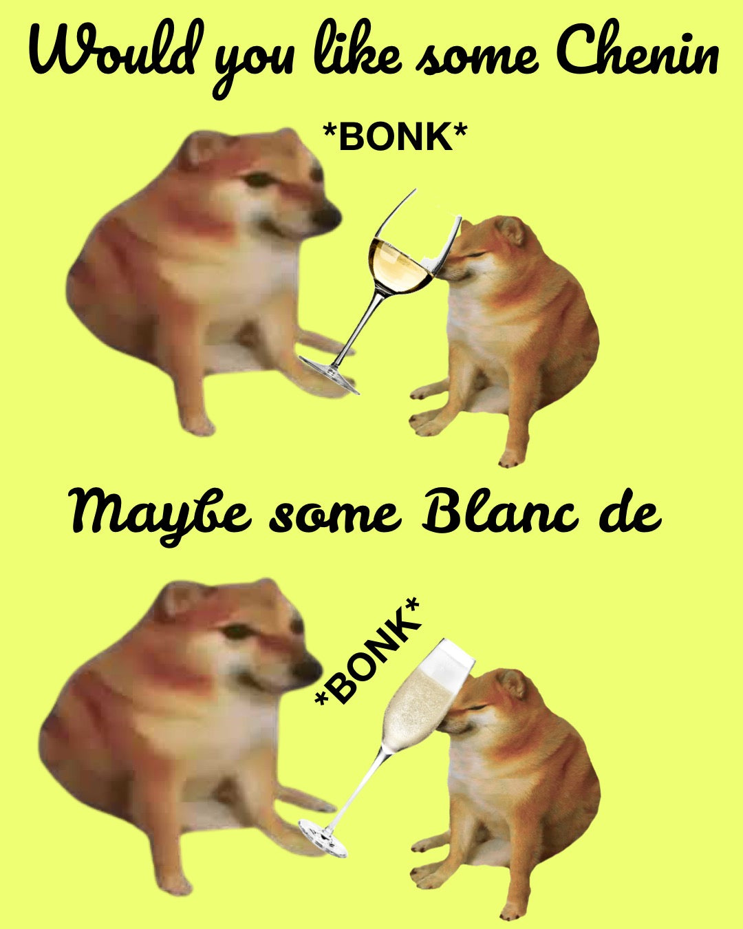 Blanc de Bonk Magnet