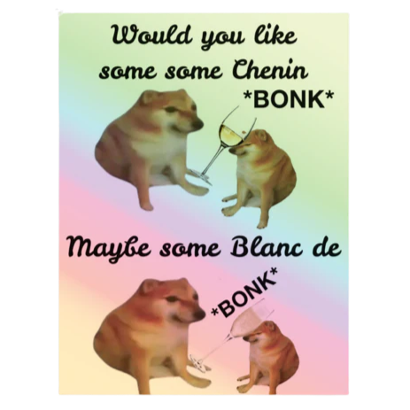 Holographic Blanc de Bonk Sticker