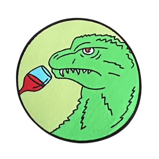Green WineZilla Woven Patch