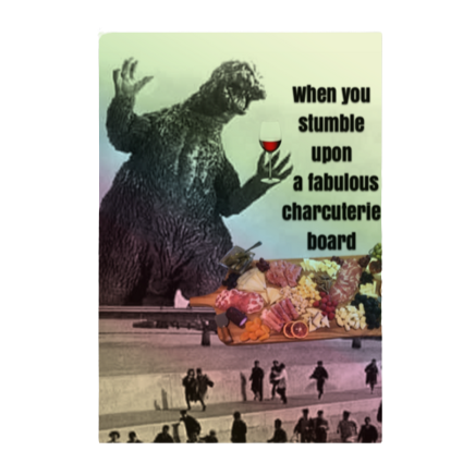 Holographic Charcuterie WineZilla Sticker