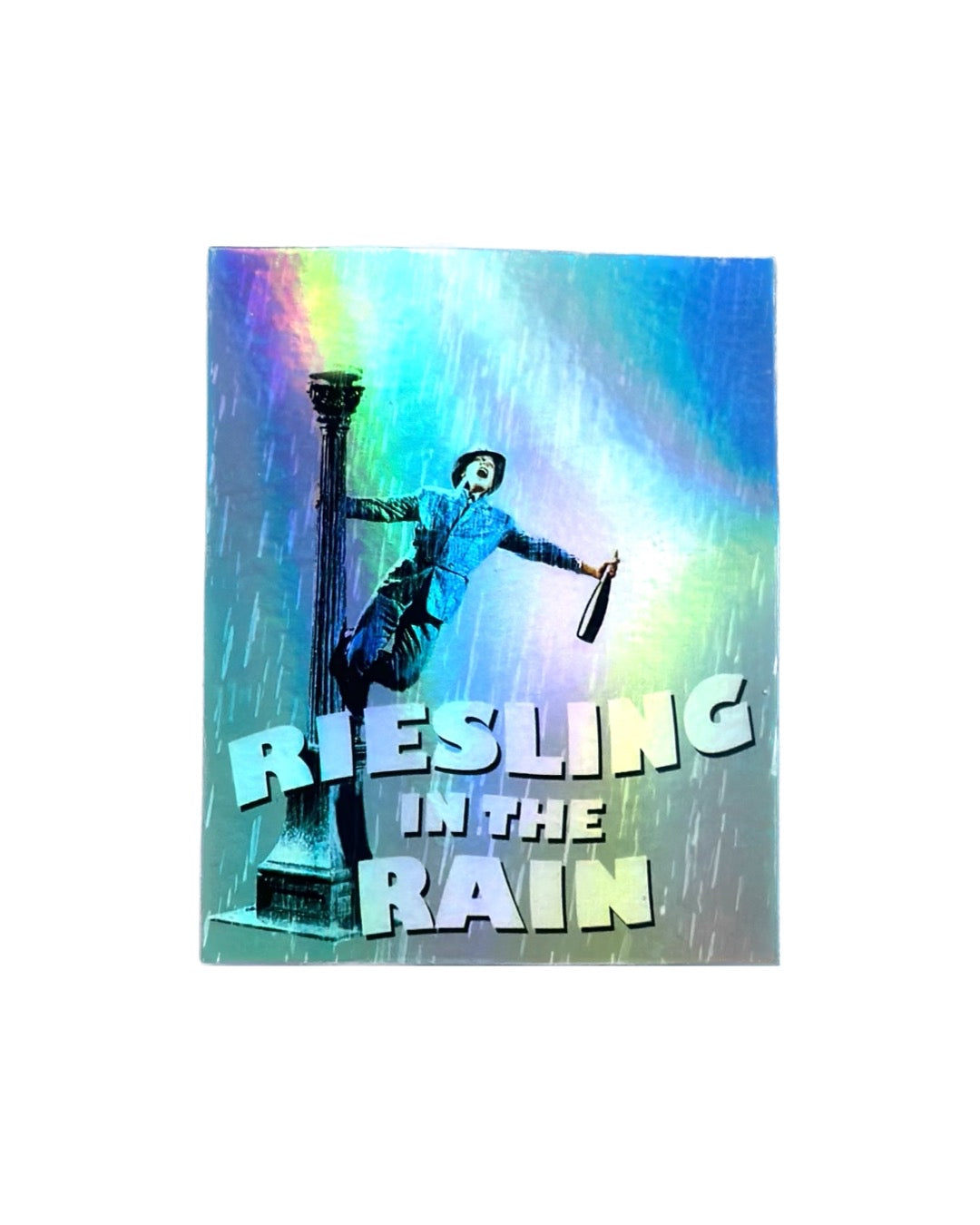 Riesling in the Rain Holographic Sticker