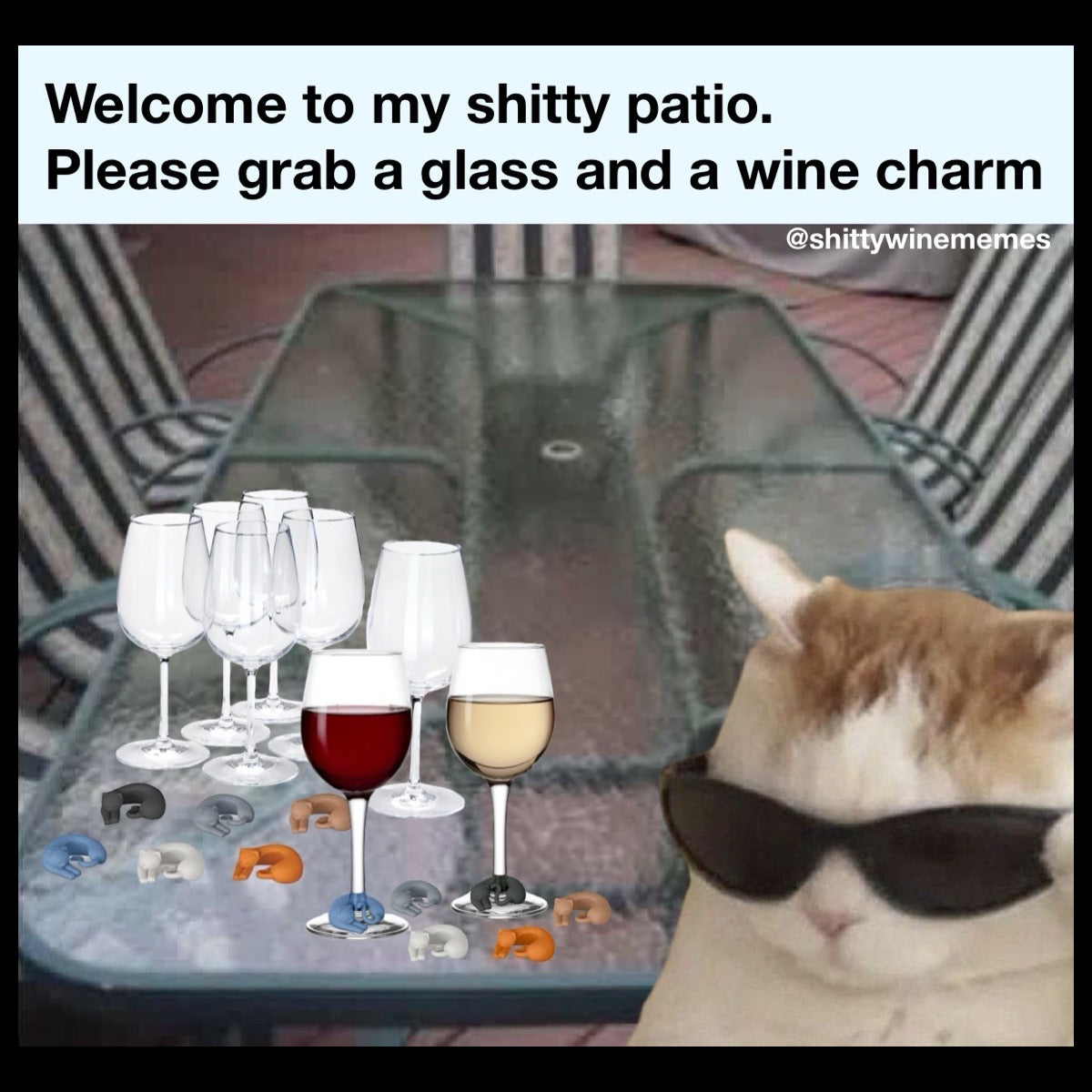 Cat Wine Glass Charms - Drink Markers