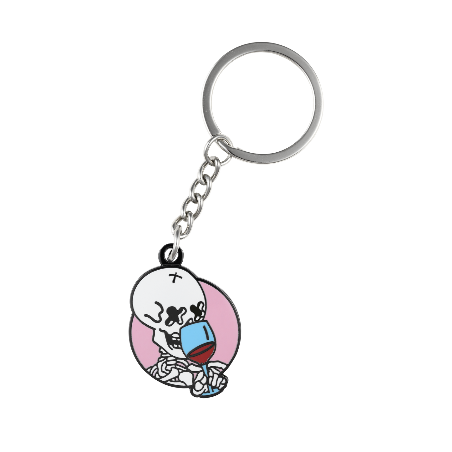 Skull Whiff Enamel Keychain