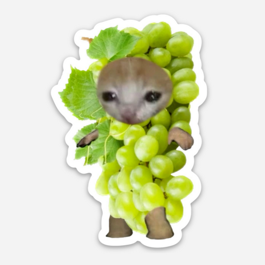 Grape Kitten Sticker