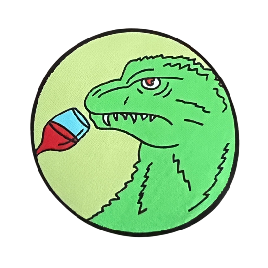 Green WineZilla Woven Patch