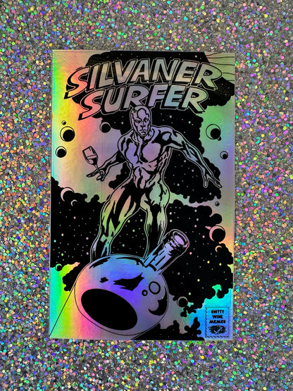 Holographic Silvaner Surfer Sticker