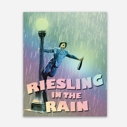 Riesling in the Rain Holographic Sticker