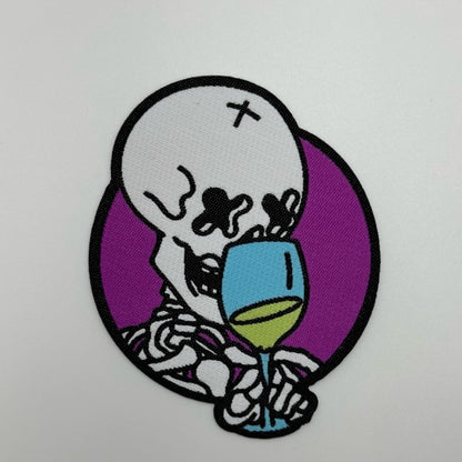 Purple Skull Whiff Woven Patch
