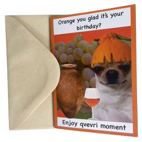 Birthday Greeting Card Orange