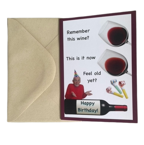 Birthday Greeting Card Old Wine