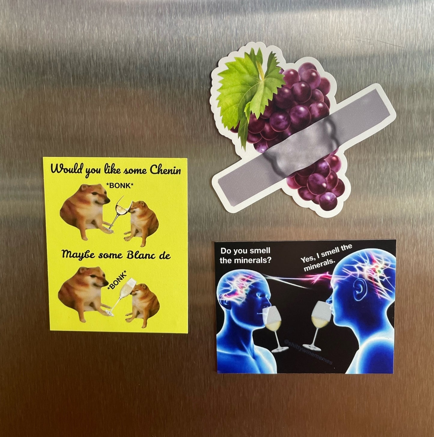 Shitty Wine Memes Logo Magnet