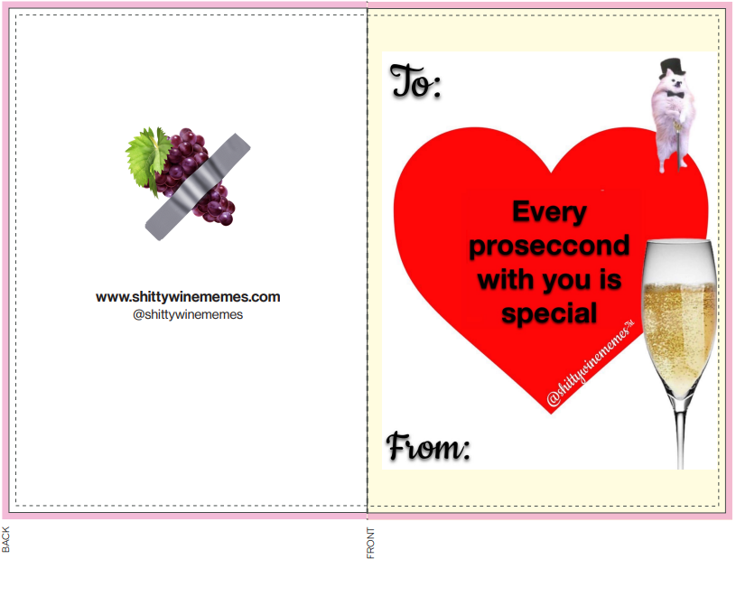 Every Proseccond with you is special Valentine Greeting Card
