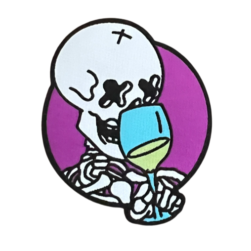 Purple Skull Whiff Woven Patch