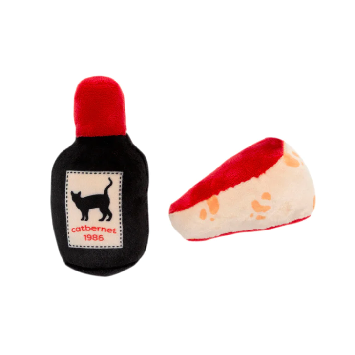 Cheese and Wine Cat Toy Set